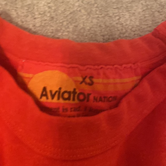 Red Smiley Face Red Aviator Nation Crewneck *NOT SOLD ON THE WEBSITE ANYMORE* - Picture 4 of 4